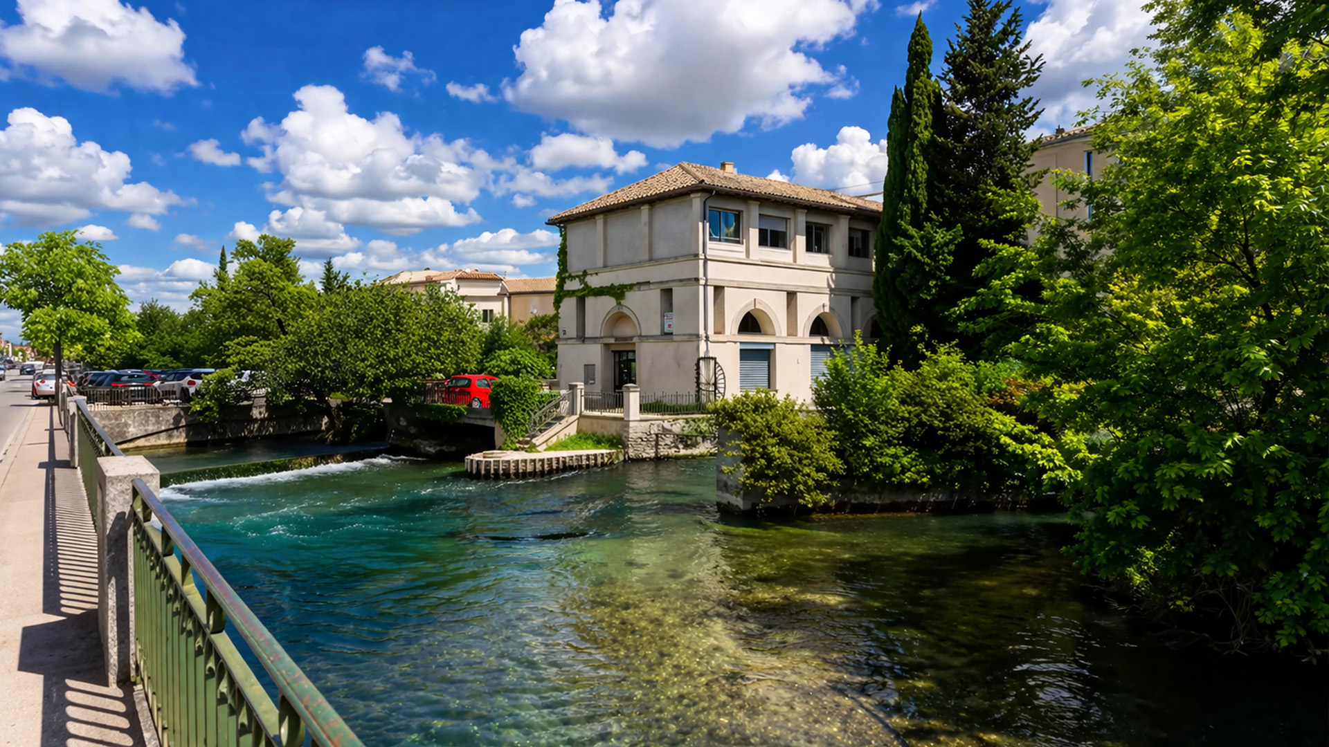 L'Isle-sur-la-Sorgue Frankrijk: Sfeervol kanaalstadje in de Provence (4K)