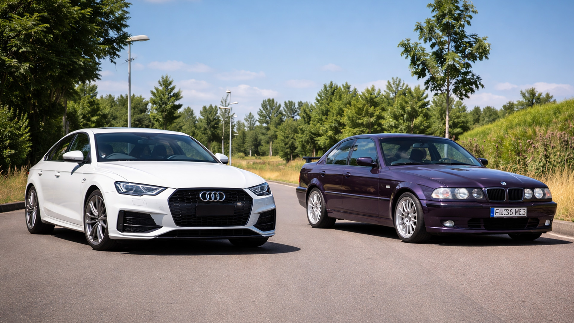 Audi RS4 vs BMW M3 sound and acceleration battle