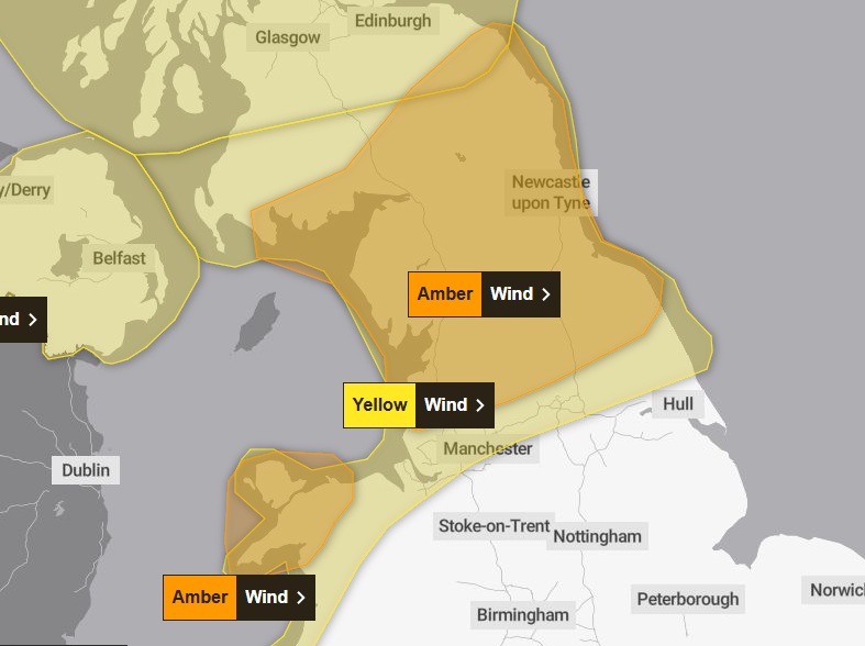 Met Office issues new amber weather warning for Blackpool and Preston ...