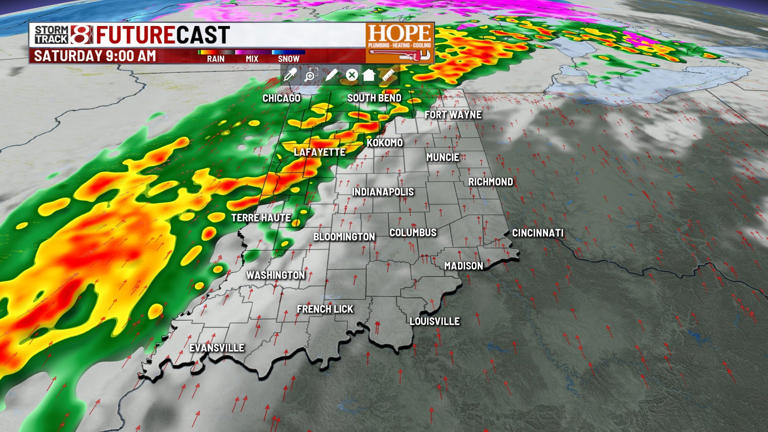 Cold front brings showers, thunderstorms, and cooler weather to Indiana ...