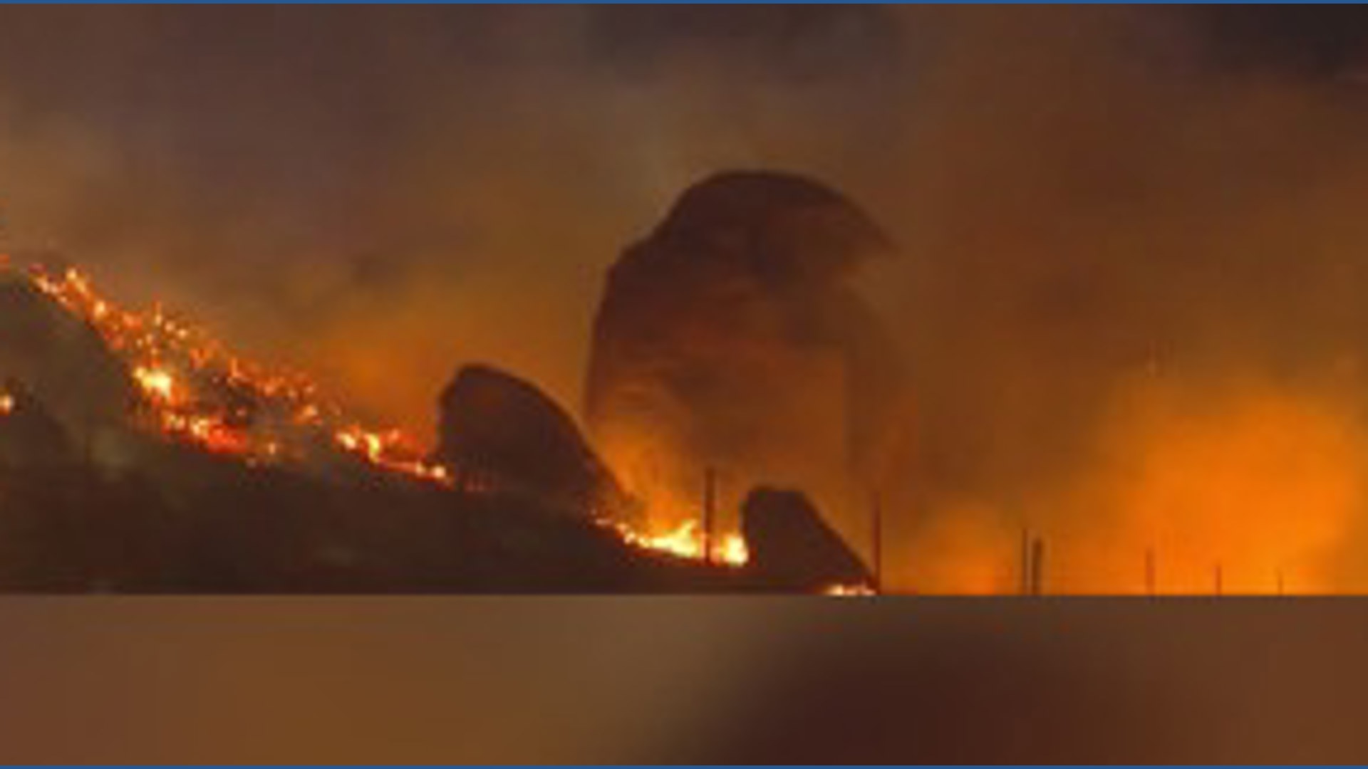 Fire crews battle California wildfire