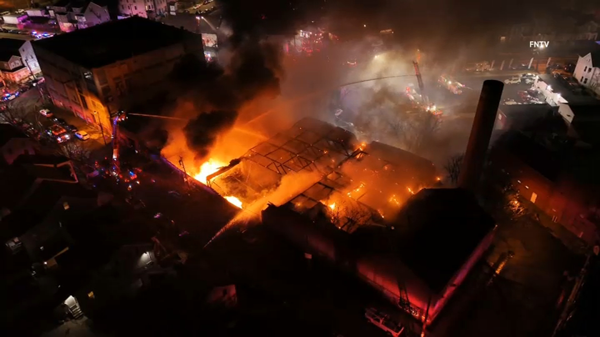 Massive fire at vacant chemical plant