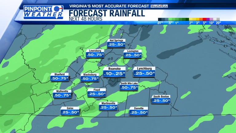 Pinpoint weather: Cold front brings rain on Easter Sunday