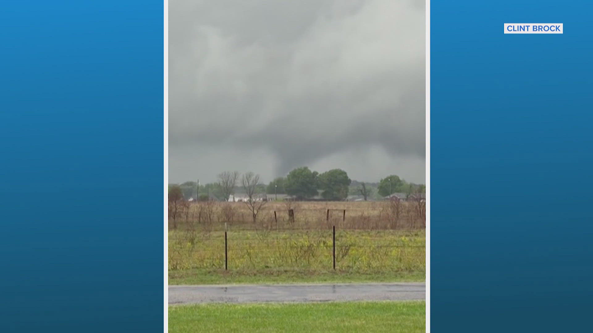 Possible tornado strikes north of Tyler, Texas, causing tree and