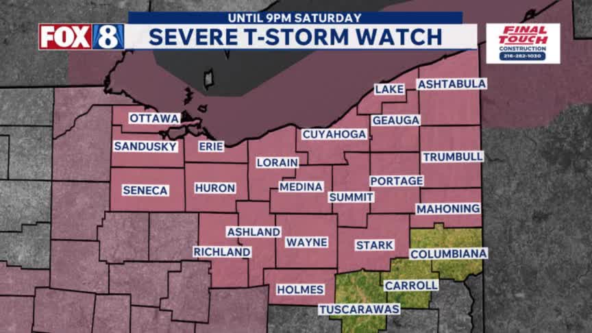 Strong to severe storms possible Saturday night