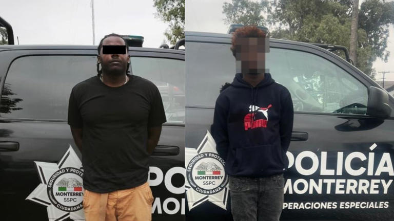 Detienen a dos haitianos con droga en la colonia Talleres de Monterrey