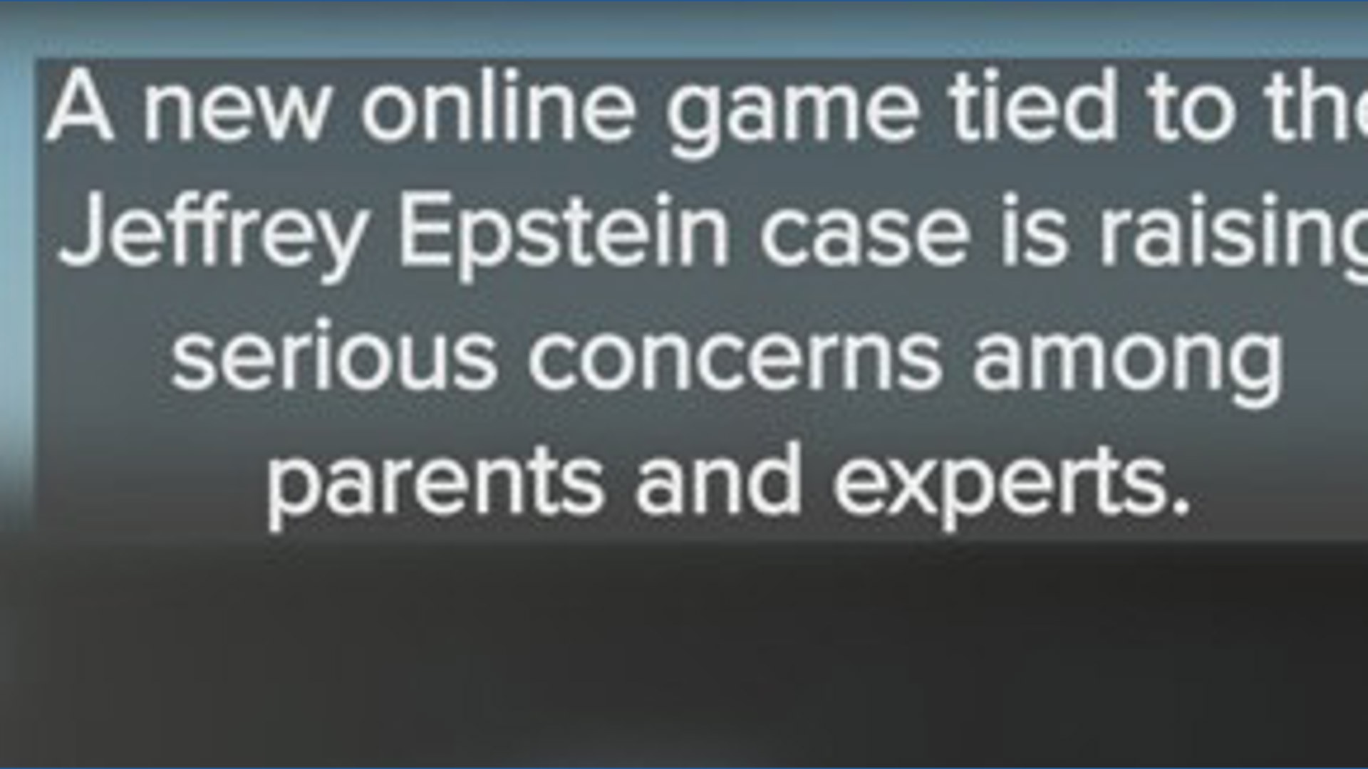 Warnings issued for video game tied to Jeffrey Epstein case