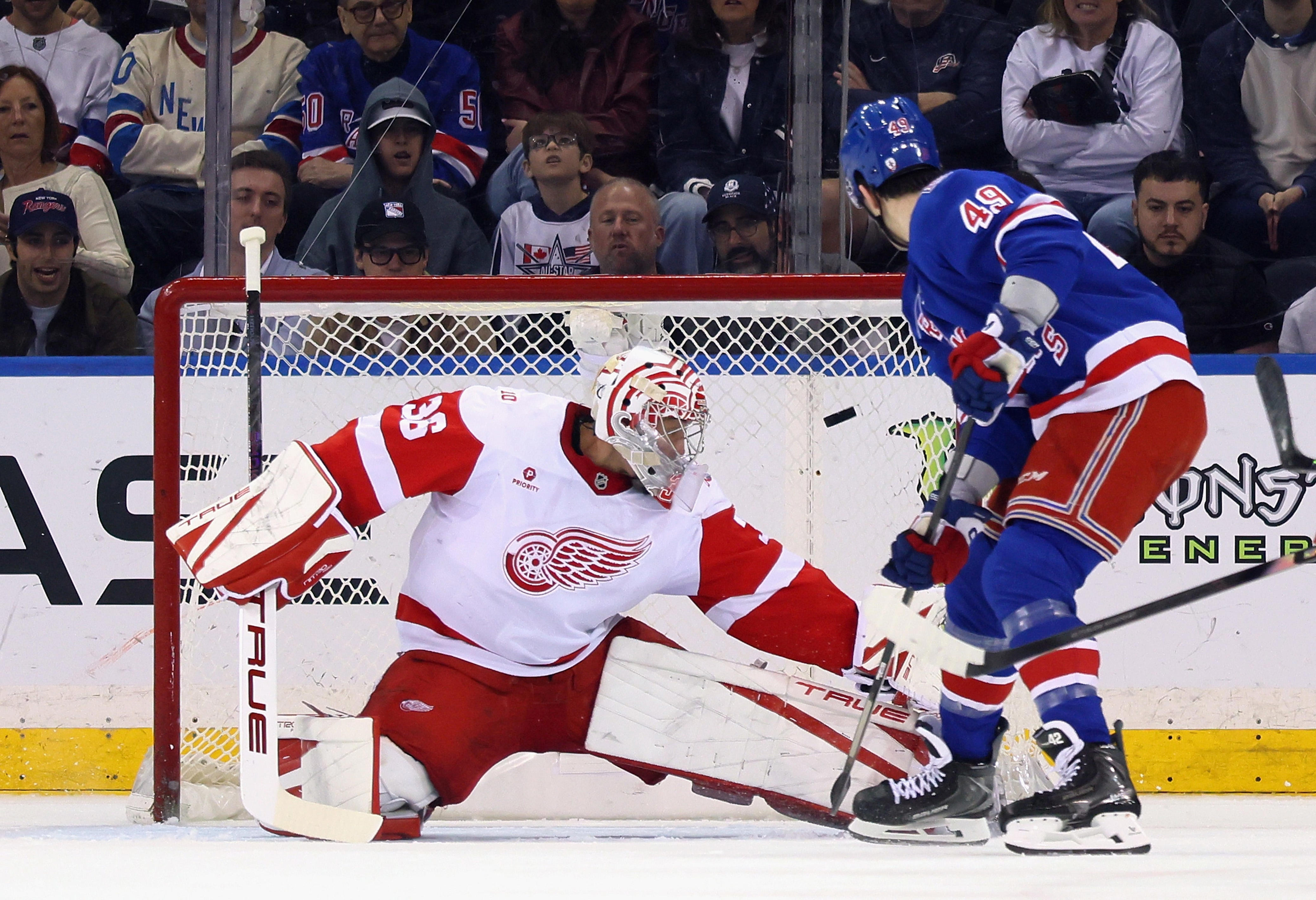 Red Wings routed by Rangers, playoff chances take another hit