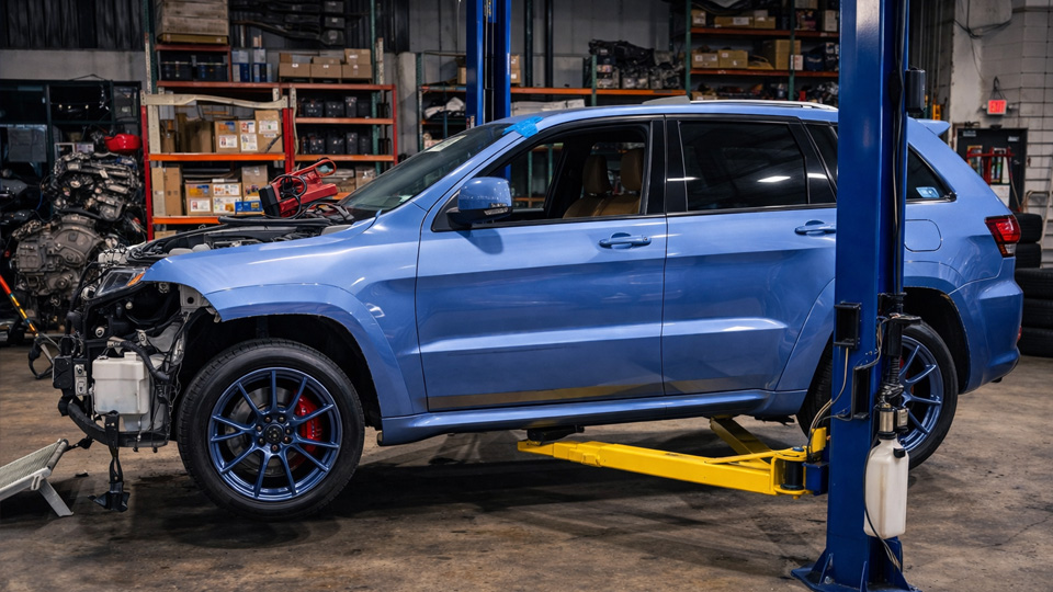Totaled Trackhawk rebuild project begins