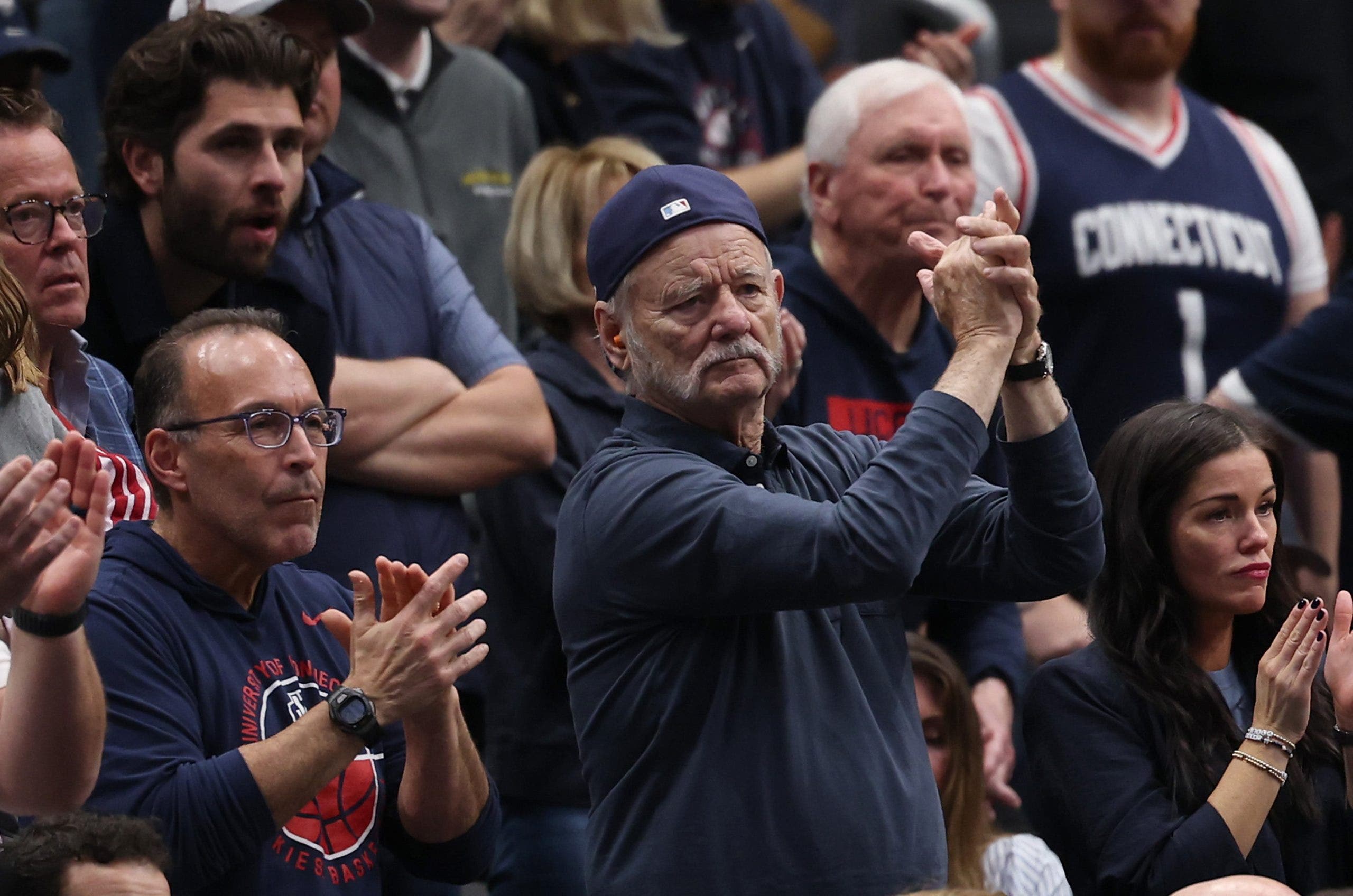 Bill Murray is the ultimate sports dad as son Luke leads UConn to Final Four after defeating Duke<br><br>