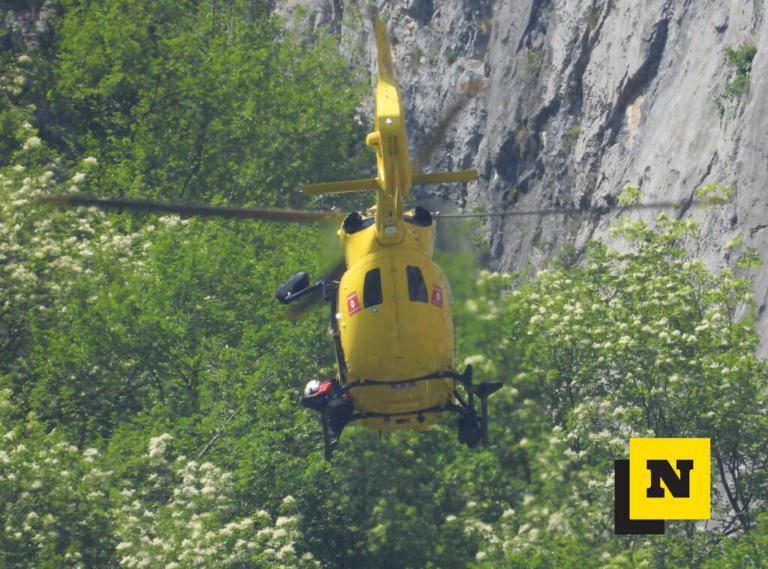 Caduta poco sopra il rifugio Stoppani, intervento dell’elisoccorso