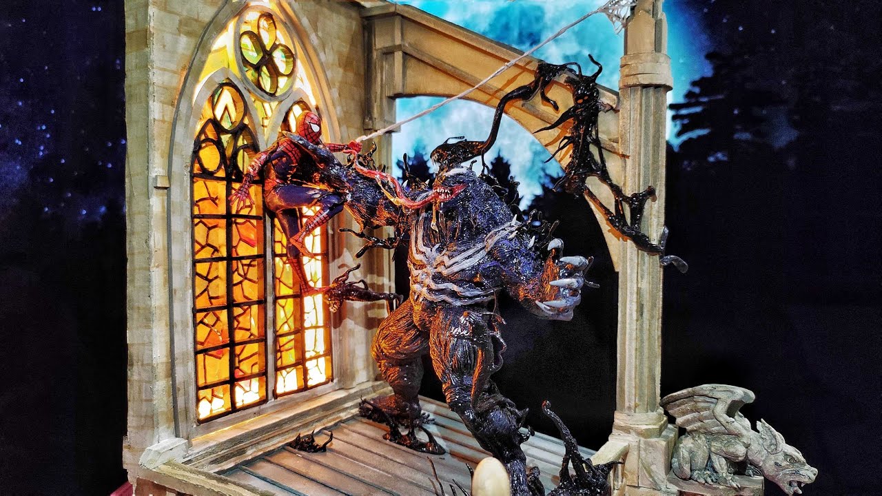 Epic Venom vs Miles Morales diorama: Sculpting a Marvel showdown in a ...