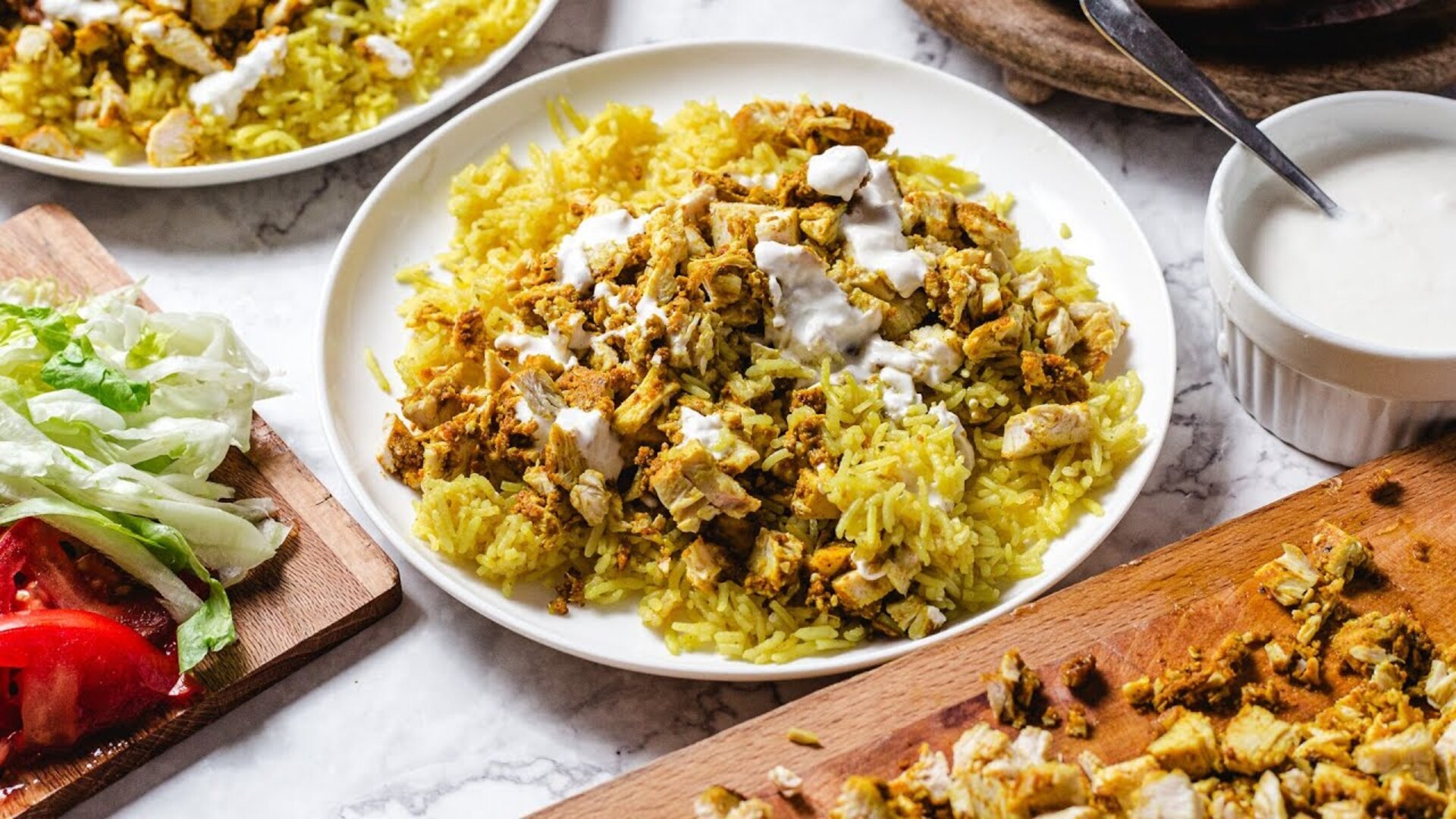 Halal cart-inspired chicken and rice