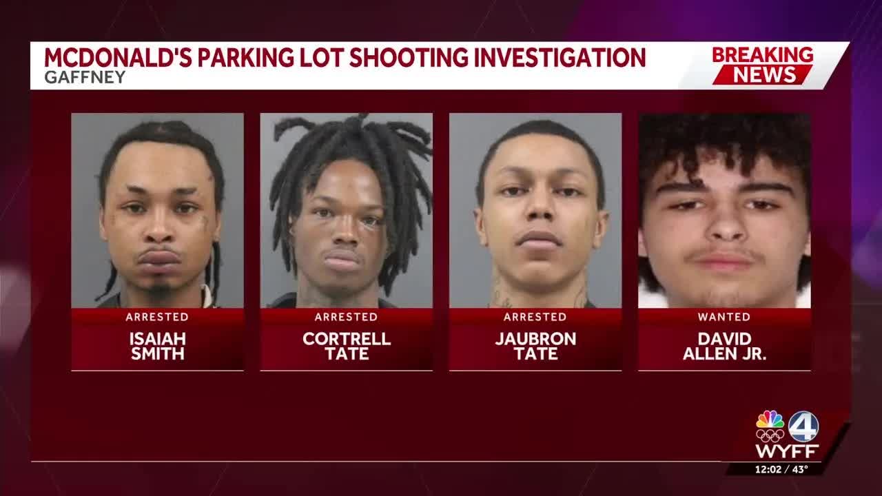 3 arrested, 2 sought in Gaffney McDonald's shooting