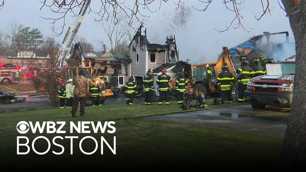 Stranger and police officer save 3 from huge Bridgewater house fire and ...