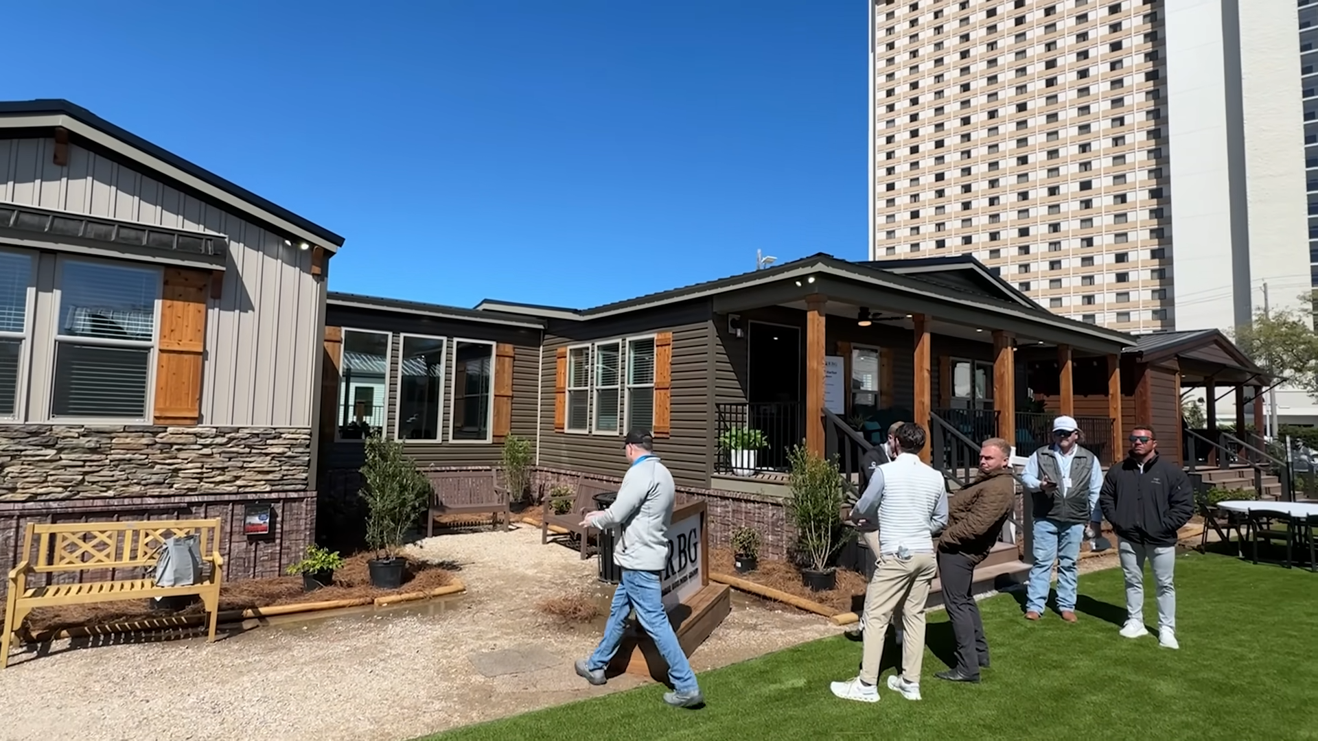 The Sky Harbor manufactured home features four bedrooms