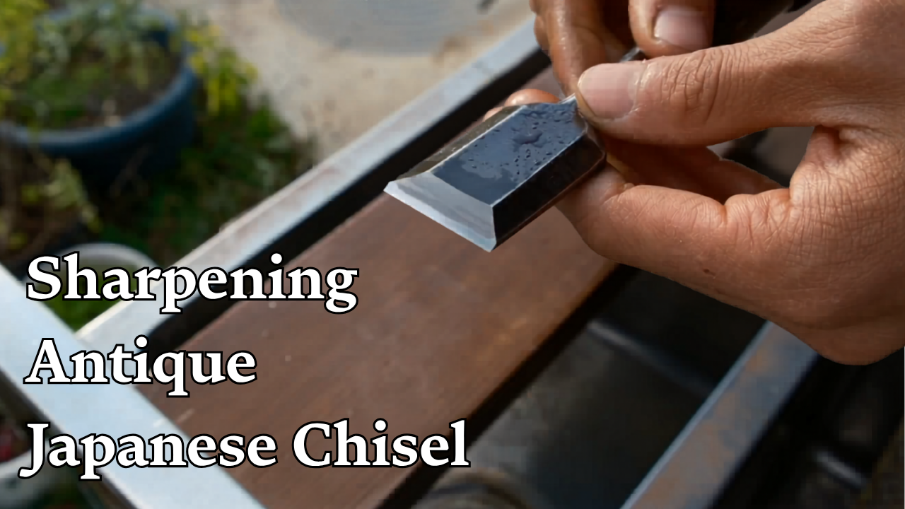 Sharpening a $1 antique Japanese chisel brings it back to life