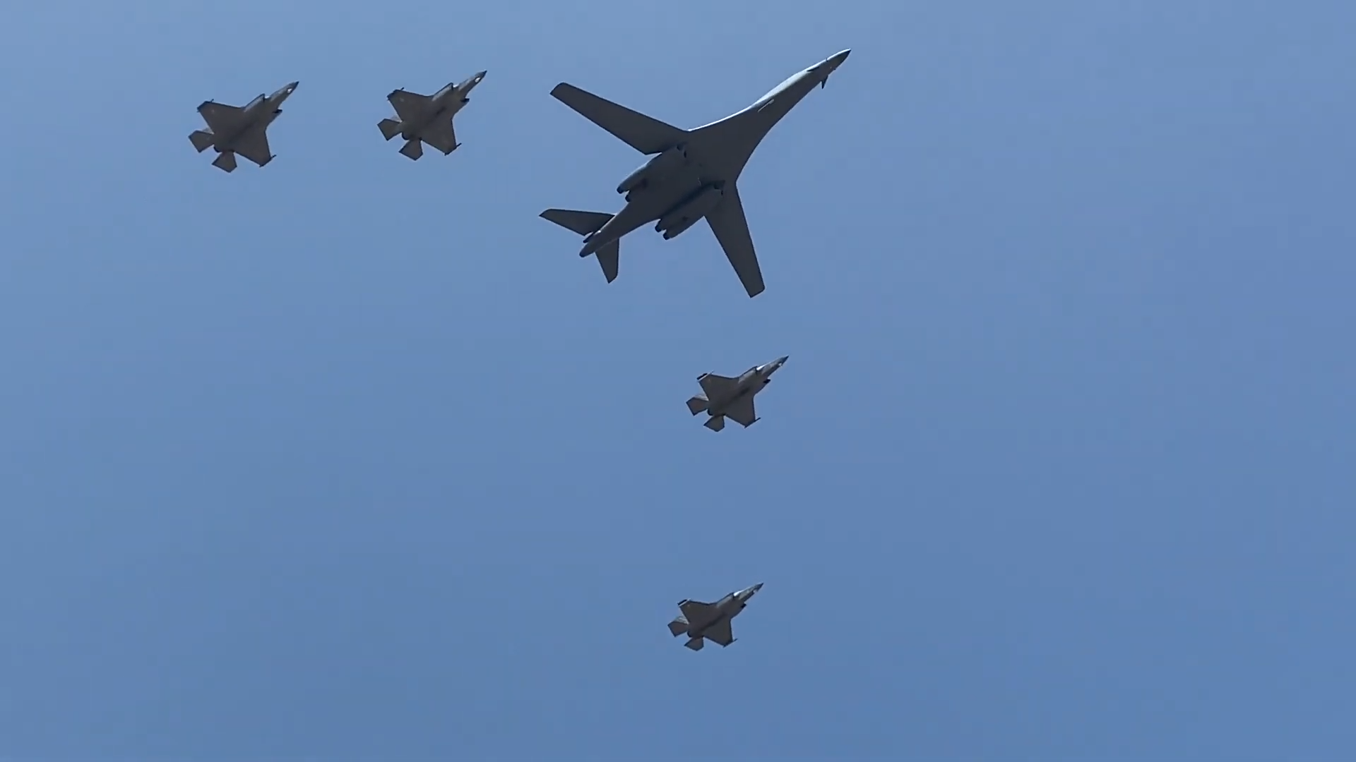 A rare fly-past showing NATO-level coordination in action