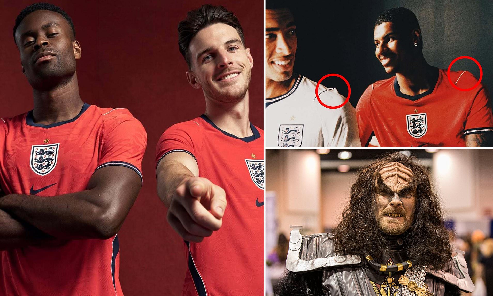 Nike admit 'bulging' £135 England World Cup kit has Star Trek problem ...