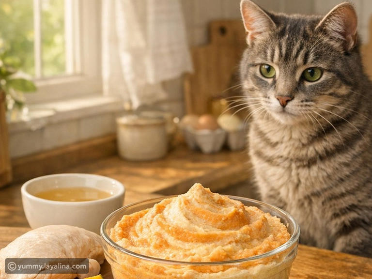 Magic chicken & pumpkin mash for cats