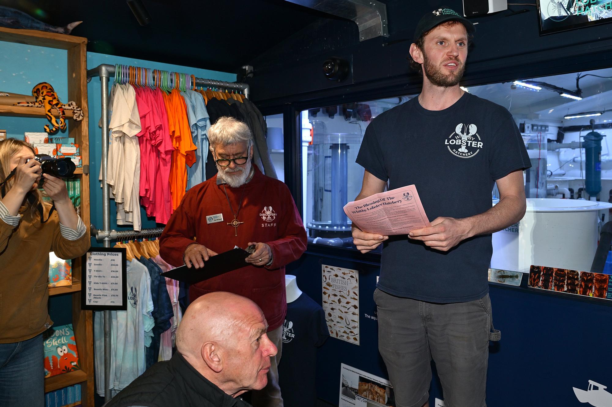 Blessing of 'all things lobster' at Whitby Lobster Hatchery