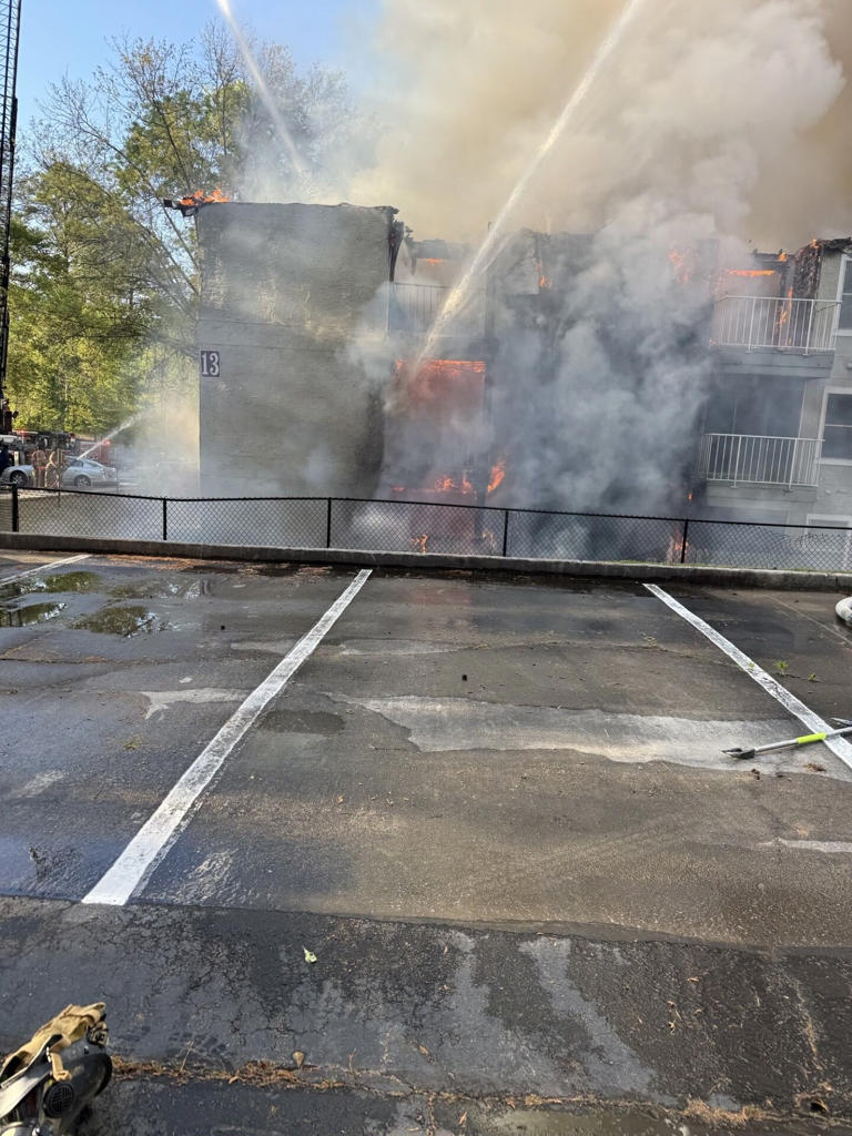 36 displaced after massive fire rips through Clayton County apartment ...