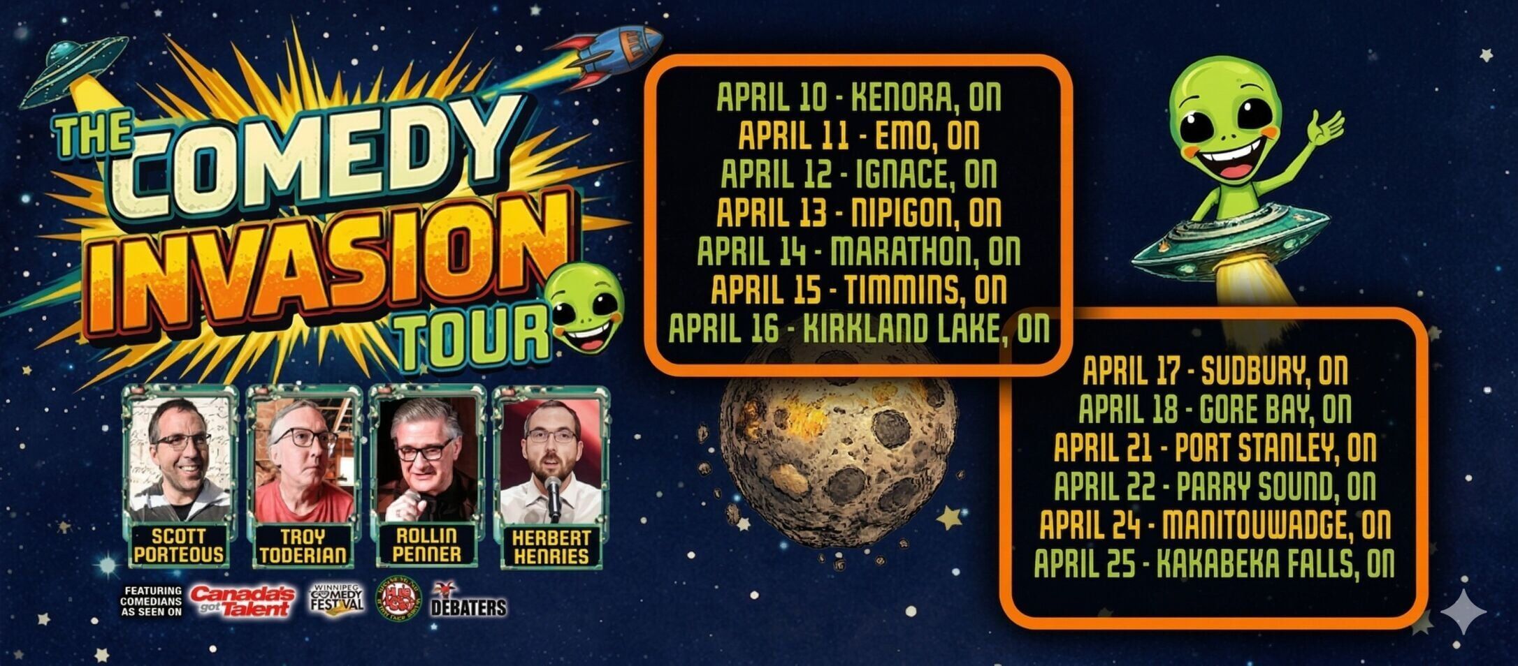 Comedians invade northern Ontario