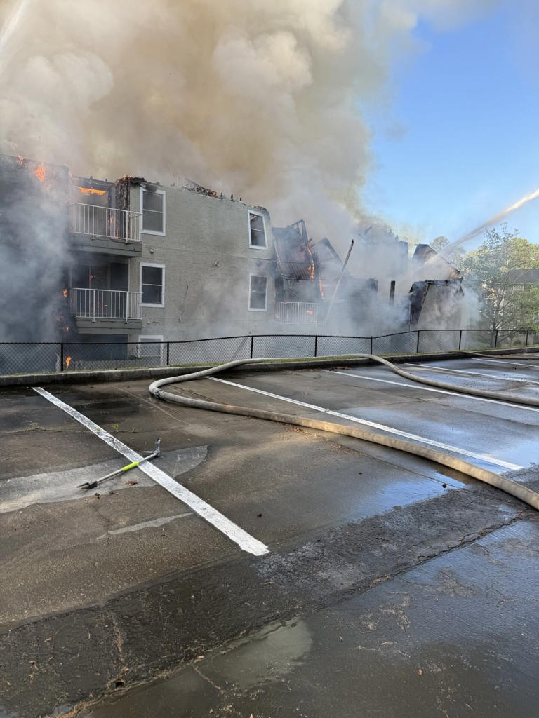 36 displaced after massive fire rips through Clayton County apartment ...