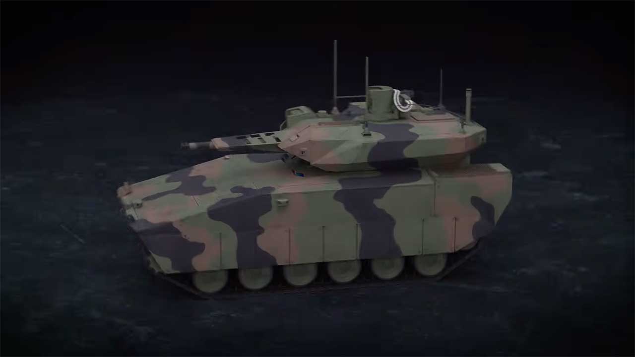 Rheinmetall’s XM30 Lynx pairs a 50mm cannon with an uncrewed turret