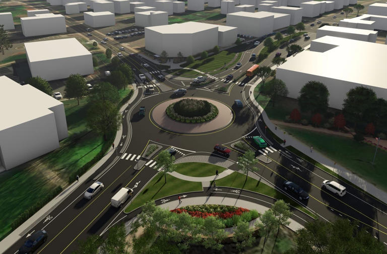 Manchester releases rendering of new roundabout proposed for downtown