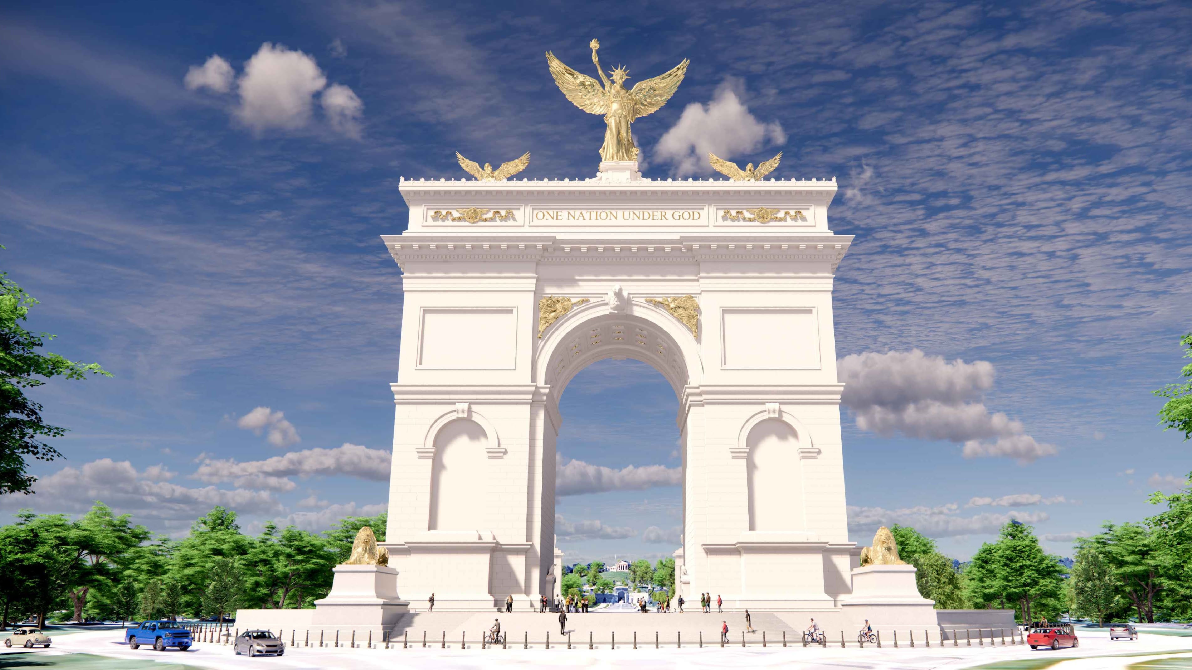 Trump’s suck-up arts chief says one supersized arch isn’t enough