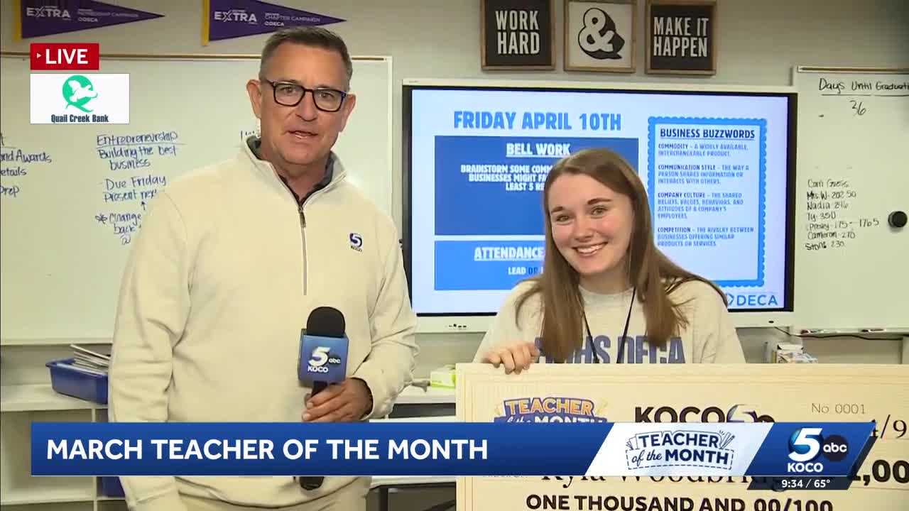 KOCO 5 surprises Edmond Memorial teacher as March Teacher of the Month
