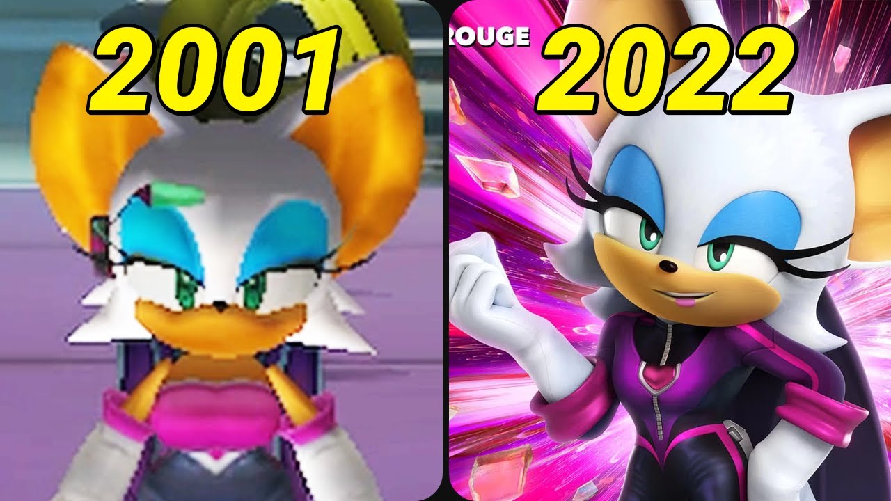 Rouge evolution from Sonic the Hedgehog series