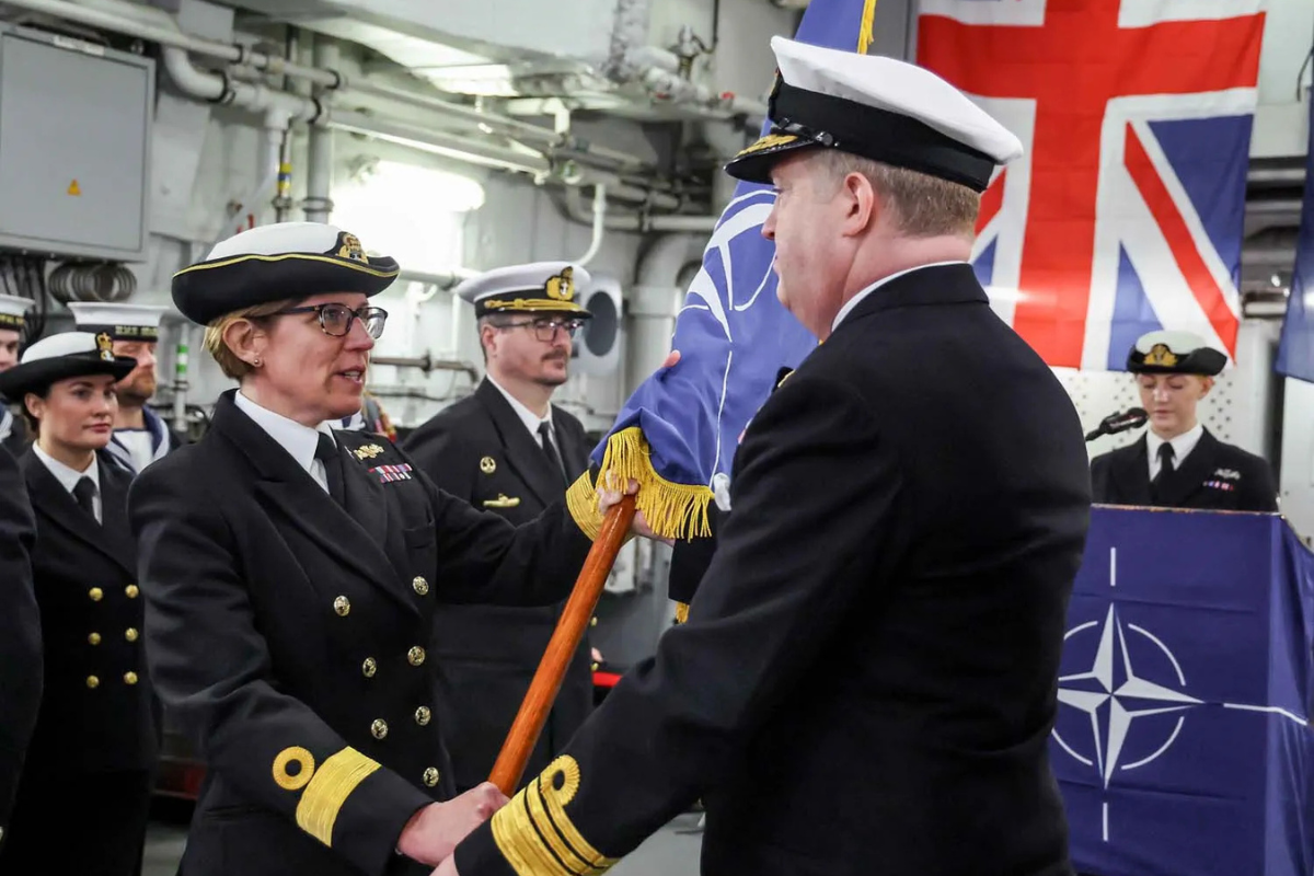 Royal Navy takes charge of Nato op with German frigate Saschen taking ...