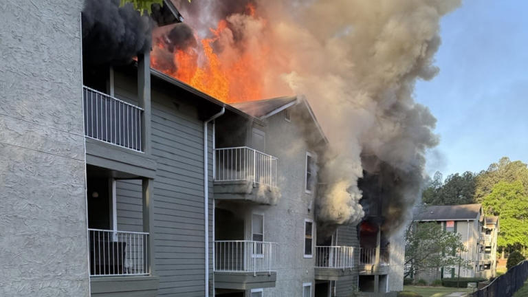 36 displaced after massive fire rips through Clayton County apartment ...