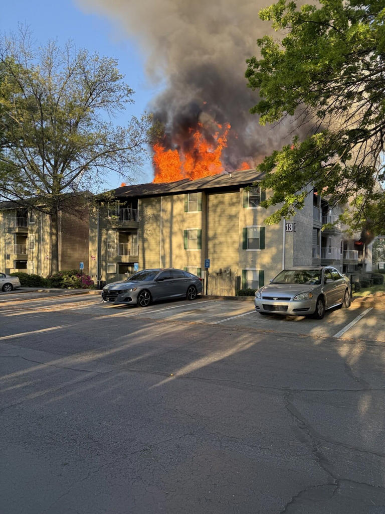 36 displaced after massive fire rips through Clayton County apartment ...