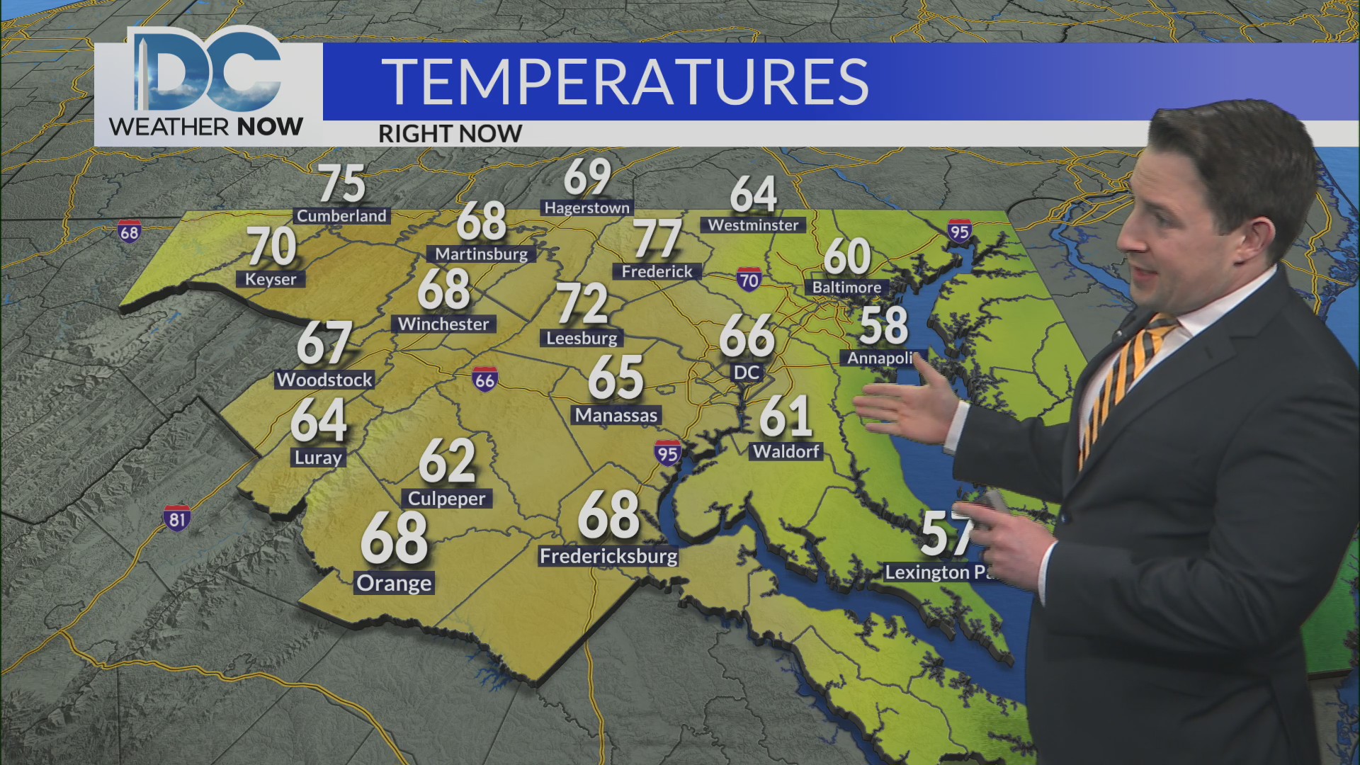 A bit cooler and breezy Saturday, warm Sunday
