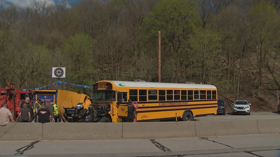 Person taken to hospital after crash involving school bus in Allegheny ...
