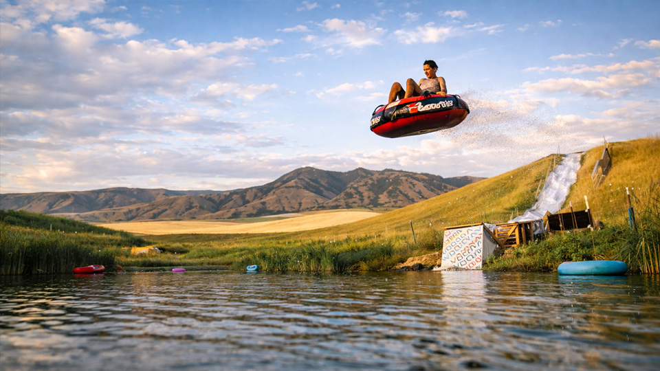 How far can this slip and slide launch go?