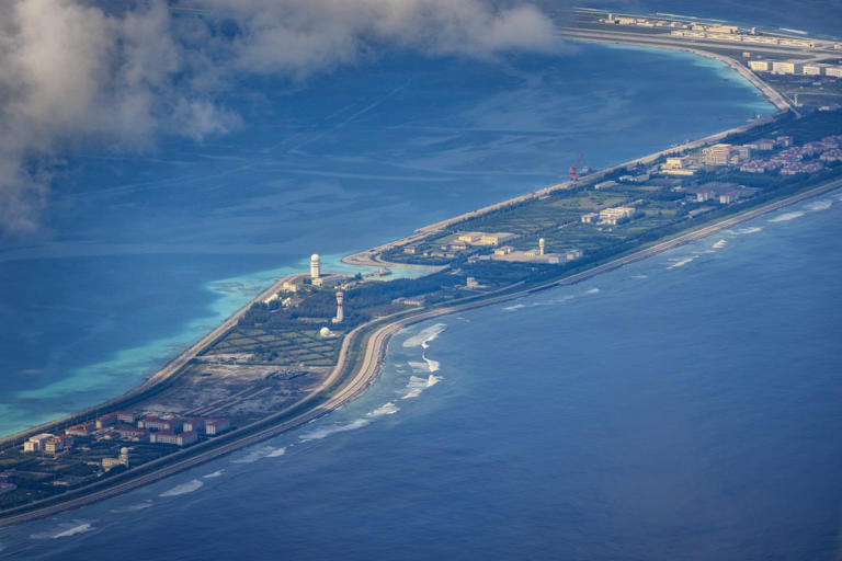 Mischief Reef, an artificial island built by China in the South China Sea, in 2022.