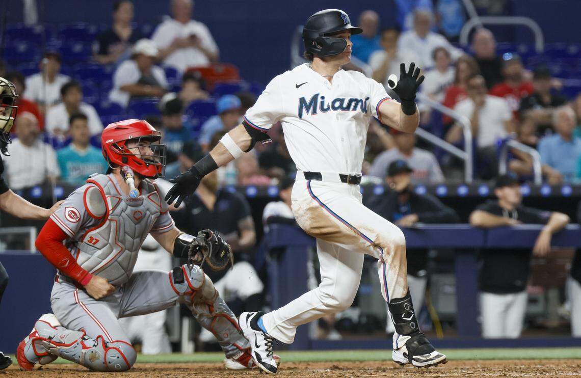 Marlins lose Griffin Conine to hamstring tear. The fallout and roster moves
