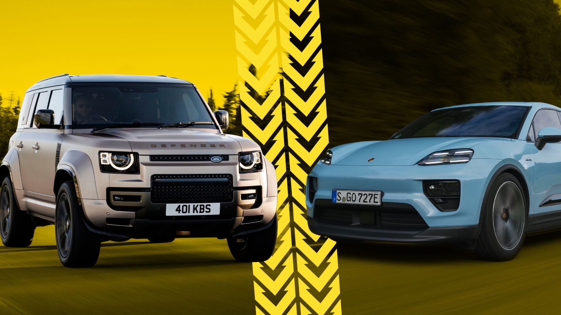 Land Rover Defender OCTA vs Porsche Macan electric off road power vs ...