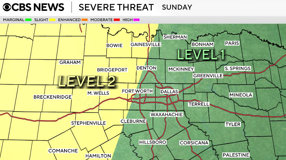 First Alert Weather Day Sunday: Threat of hail, wind, and tornadoes ...