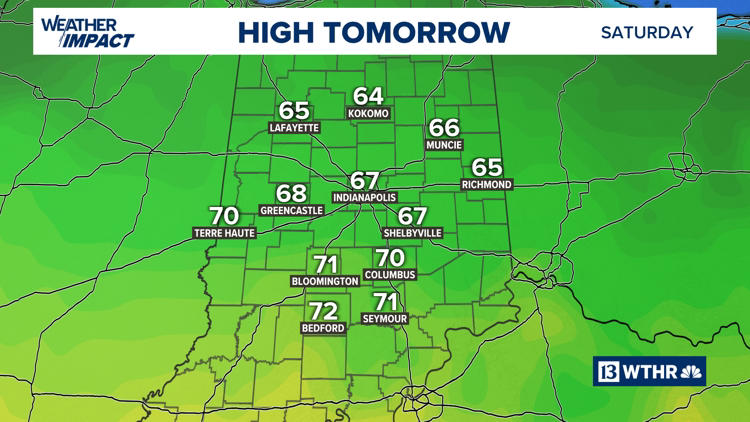 Weekend starts chilly before warm up brings rain chances by late Sunday ...