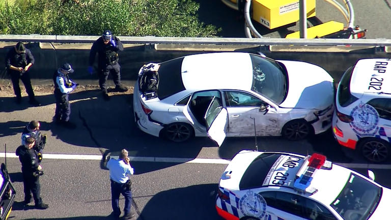 Three men charged after alleged 'kill car' pursuit in Sydney's west