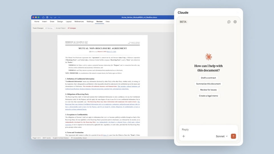 Anthropic brings Claude AI to Microsoft Word so you can chat with your ...