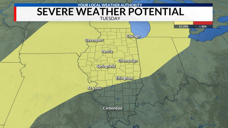 Central Illinois: Severe weather threat Tuesday and Wednesday