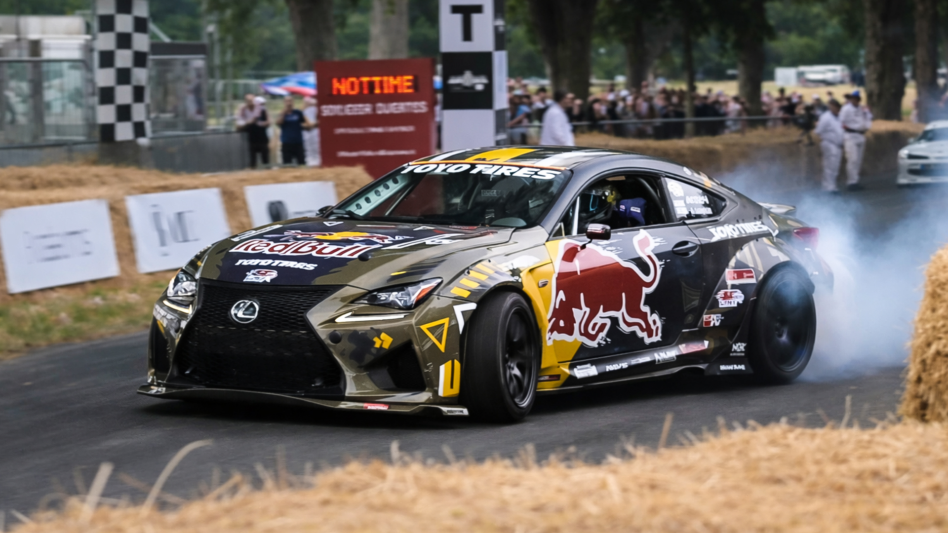 Millionaire pushes Lexus RC F on narrow track