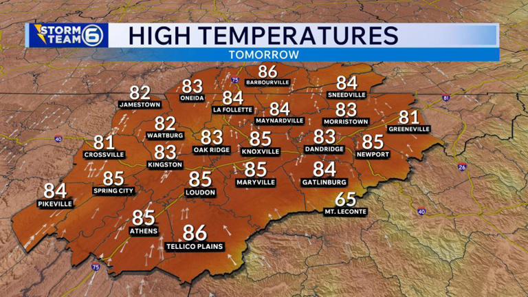 Knoxville Saturday forecast: Warm and sunny
