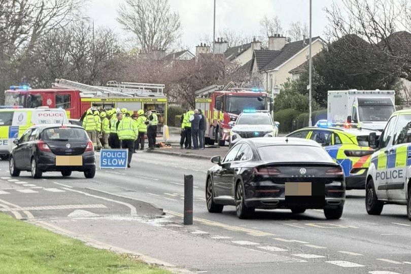 Woman rushed to hospital after crash on busy Glasgow street